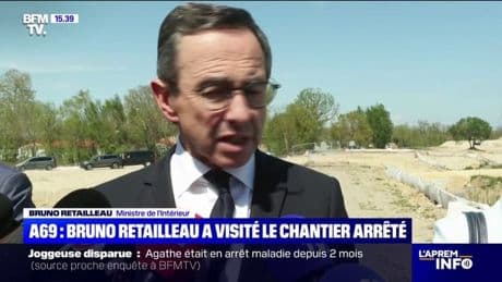 Bruno Retailleau en visite sur le chantier arrêté de l'A69