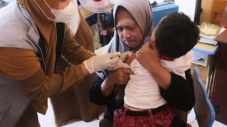 Indonesia launches a measles vaccination campaign after 17 die in an outbreak