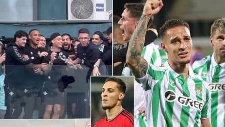 Real Betis fans send two-word chant to Antony in emotional scenes - after Spanish club chief issued update on Man United star's future