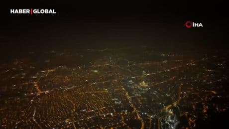 Yangın külleri ile kaplanan Bursa havadan görüntülendi
