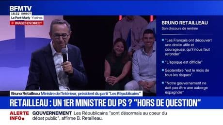 Un Premier ministre de gauche: "hors de question", déclare Bruno Retailleau