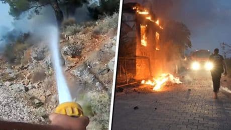 Brandweerman deelt heftige bodycambeelden van bosbrand