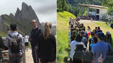 Colocan un torno en Dolomitas ante la avalancha de turistas para hacerse una foto para Instagram