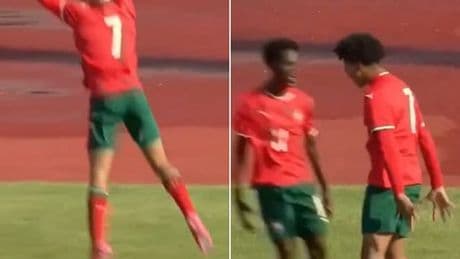 Cristiano Ronaldo's son, 14, scores his FIRST goal for Portugal and performs his father's iconic celebration before netting a brace with the U15s in Croatia