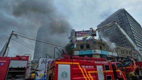 Explosion at Pakistan fireworks storage facility injures at least 25 people