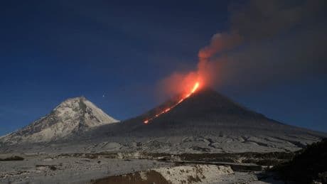 Volcano in Russia’s far east starts erupting after huge Pacific earthquake
