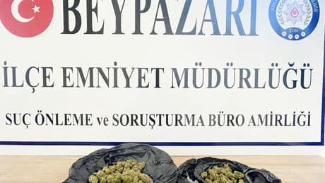 Ankara'da durdurulan araçta 67 gram esrar ele geçirildi
