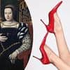 Was the high-heeled shoe invented because of one Queen's sexual jealousy?