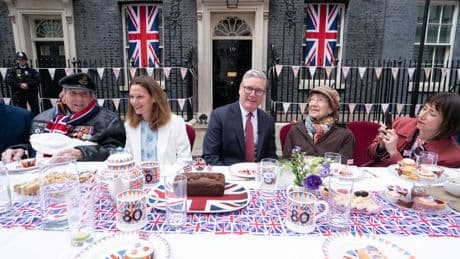 Royals lead VE Day tea parties as flypast marks 80 years since end of war