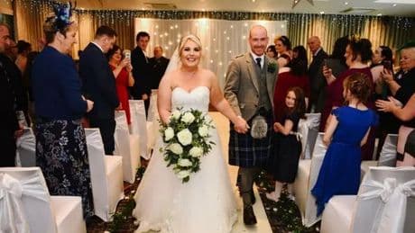 Scots wedding crasher captured in hilarious photos of big day