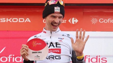 Jay Vine solos to Vuelta stage six win as Torstein Traeen takes red jersey