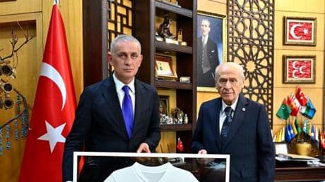 MHP Genel Başkanı Bahçeli, TFF Başkanı Hacıosmanoğlu'nu kabul etti