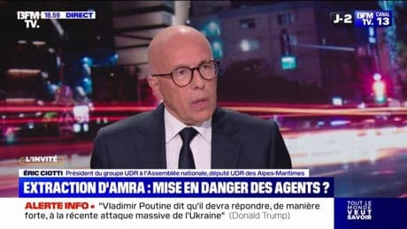 Extraction de Mohamed Amra: "Il faut arrêter les délires, c'est à la juge d'instruction de se déplacer", affirme Éric Ciotti (UDR)