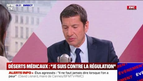 Déserts médicaux: "Je suis contre la régulation", déclare David Lisnard, président de l'Association des Maires de France
