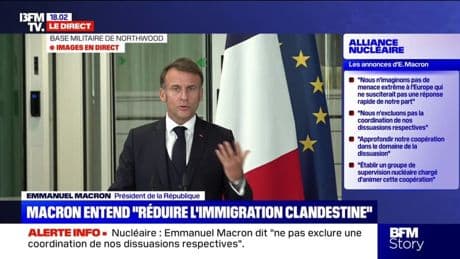 Lutte contre l'immigration clandestine: "Nous mettons beaucoup d'argent pour défendre la frontière", assure Emmanuel Macron