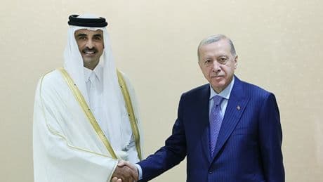 Cumhurbaşkanı Erdoğan, Katar Emiri Şeyh Temim ile görüştü