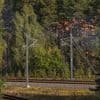Explosions heard in Lithuania's capital after railcars loaded with liquefied gas catch fire