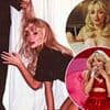 Sabrina Carpenter is accused of 'reducing women to pets' by domestic violence charity as she poses on all fours with faceless man pulling her hair on new album cover