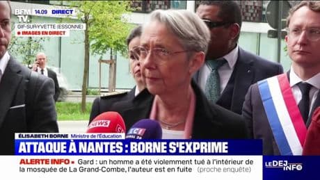 "Ce drame met en lumière les enjeux de santé mentale": Élisabeth Borne réagit à l'attaque au couteau dans un lycée à Nantes