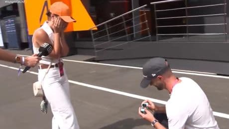 La emotiva pedida de mano en directo en medio del GP de Hungría de F1