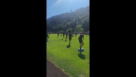 Genoa, l'allenamento dopo la gita al rifugio Passo delle Selle