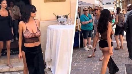 Bianca Censori, vrouw van Kanye (Ye), weer gespot in schaars geklede outfit