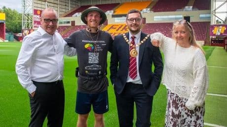 North Lanarkshire welcomes Archie as he takes on epic stadium fundraising challenge