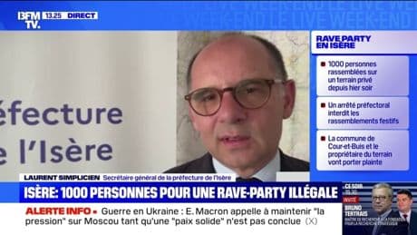 Rave-party à Cour-et-Buis: "Un gendarme a été blessé, cinq véhicules ont été dégradés", assure le secrétaire général de la préfecture en Isère