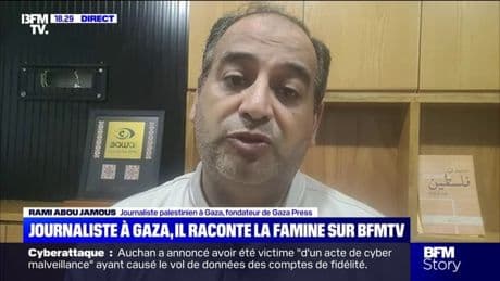 Famine à Gaza: "On est épuisé, physiquement on est affaibli", alarme Rami Abou Jamous, journaliste palestinien à Gaza