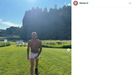 Leute von heute : Justin Bieber: Nass, bis auf die durchsichtige Unterhose