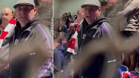 Arsenal fan caught on camera calling PSG supporters 'Muslim terrorists' in a string of racist and homophobic slurs
