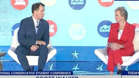 Education Secretary Linda McMahon derailed by hacker’s clown music at conservative student event