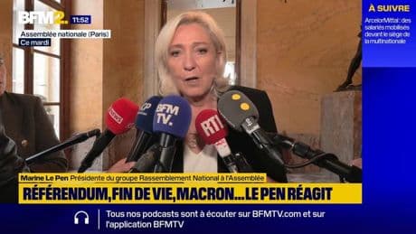 Fin de vie : "plus assez de garde-fous" dans le projet de loi, selon Marine Le Pen