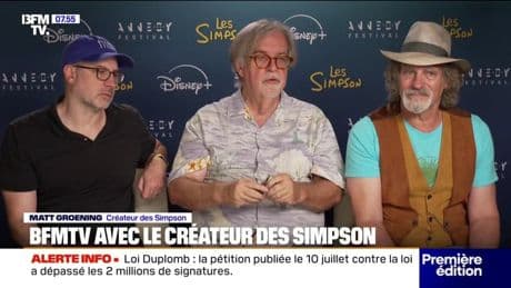 "À l'été 1989, la série avait conquis tout le pays": BFMTV avec le créateur des Simpson Matt Groening