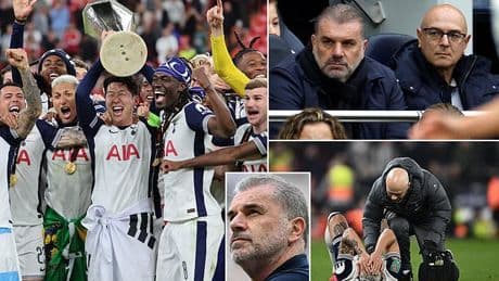 Tottenham chief is set to follow Ange Postecoglou out of the door as Daniel Levy wields the axe despite club ending 17-year trophy drought