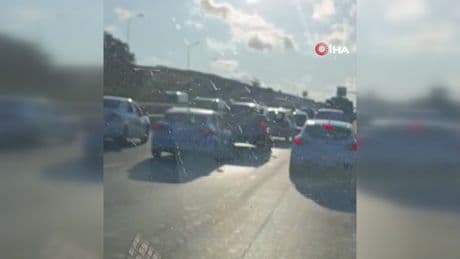 Düğün konvoyunda tehlikeli hareketler: O anlar kamerada