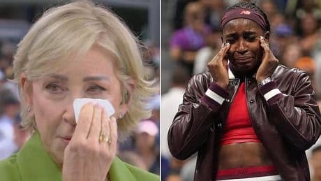 Tearful US Open legend Chris Evert jokes she 'feels like Coco Gauff' after emotional 50-year anniversary tribute