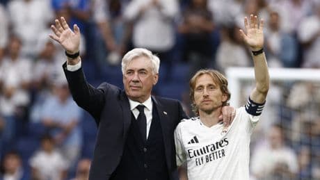 El Bernabéu despide con honores a Luka Modric y Ancelotti