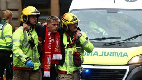 The videos that show how Liverpool victory parade turned to chaos
