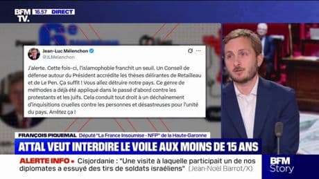 Rapport sur les Frères musulmans: "Il y a d'autres préoccupations pour les Français et les Françaises", explique François Piquemal (LFI)