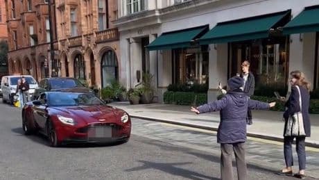 Woman blocks £180,000 car in the middle of the road for ‘revving too loudly’