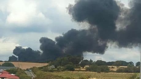 Huge blaze at Scots recycling centre as 20 firefighters battle flames