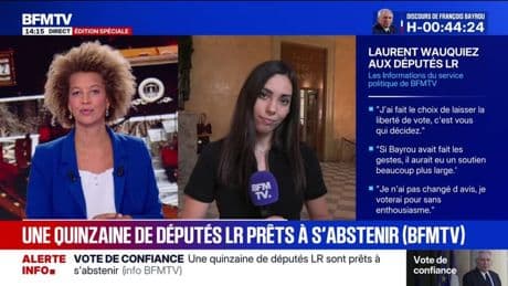 Vote de confiance: Laurent Wauquiez réaffirme aux députés LR qu'ils auront une liberté de vote