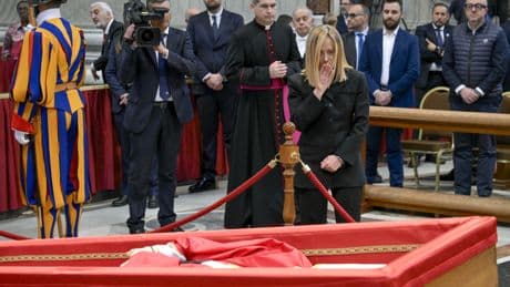 Trump en el funeral de Francisco