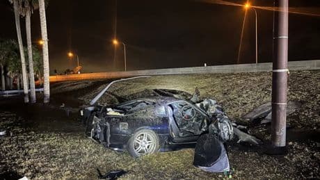 Zonde! Politie ramt Toyota Supra van de weg en die is nu total loss