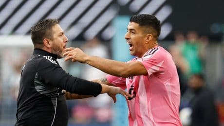 Luis Suarez appears to spit at Seattle Sounders coach after Inter Miami loss