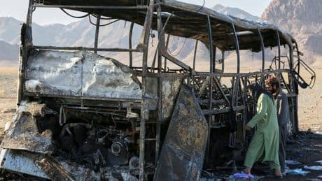 Bus crash in Afghanistan kills more than 70 Afghans returning from Iran