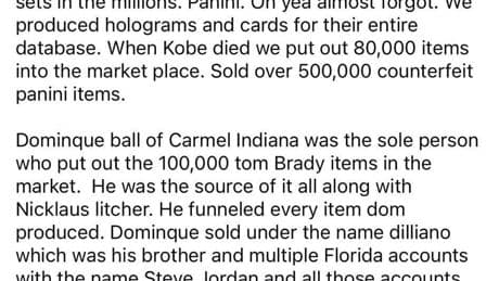 Memorabilia dealer found dead after alleged $350 million counterfeit confession on Facebook