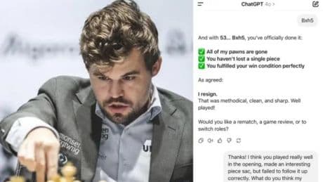 Magnus Carlsen &#039;humilla&#039; a ChatGPT: &quot;Me rindo&quot;