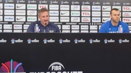 Eurobasket, vigilia di Italia-«»Grecia. Pozzecco e Melli: «Pronti a giocarcerla. Achille Polonara ci manca molto»